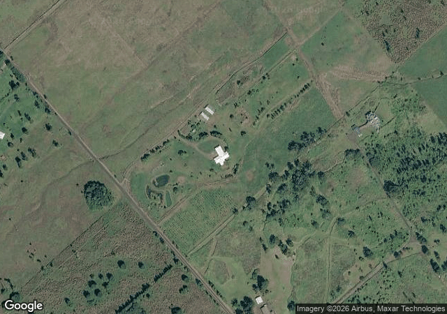 Aerial view of Hooluana Tree Farm in Mountain View, HI
