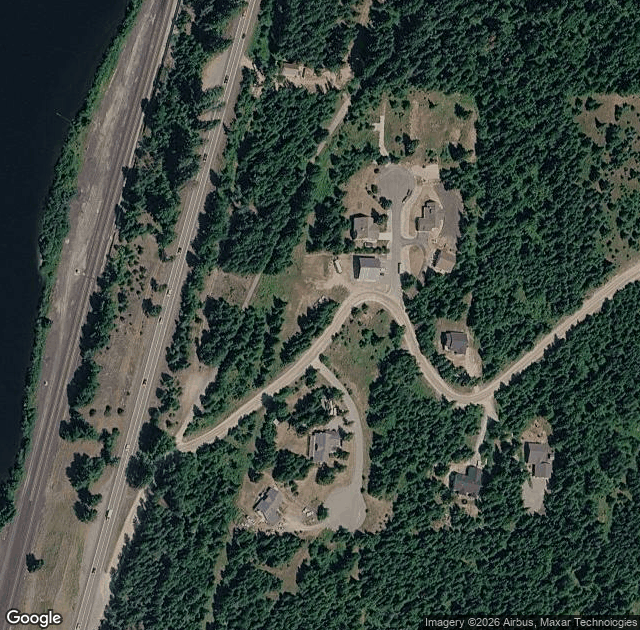 Aerial view of Johnson's Christmas Trees in Cocolalla, ID
