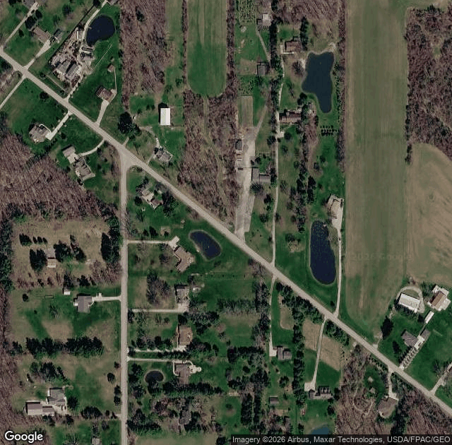 Aerial view of Kall Christmas Tree Farm in Medina, OH