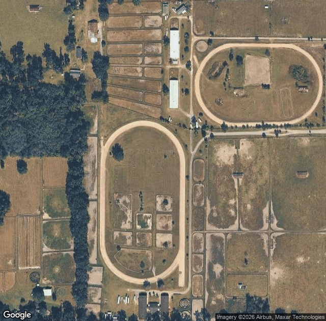 Aerial view of Kandy Kane Christmas Treeland in Anthony, FL