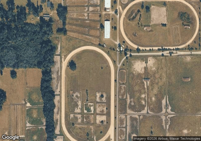 Aerial view of Kandy Kane Christmas Treeland in Anthony, FL