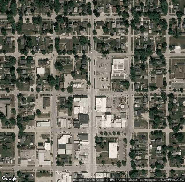 Aerial view of Kelly Tree Farm in Tipton, IA