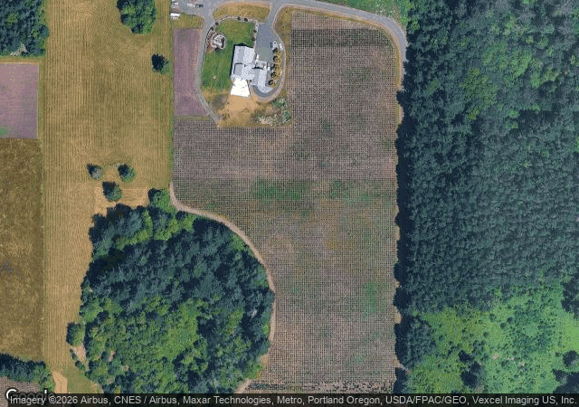 Aerial view of Klopman Farms in Washougal, WA