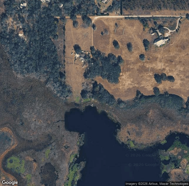 Aerial view of Lazy Lay Acres Christmas Tree Farm in Dade City, FL