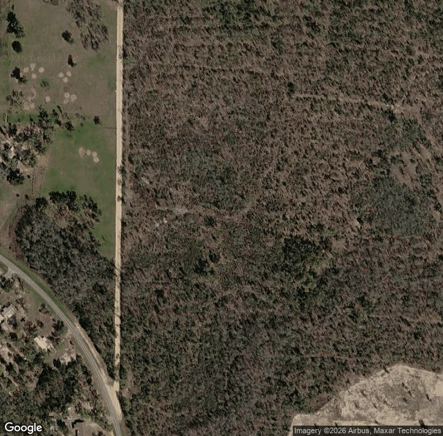 Aerial view of Lee's Tree Farm in Grand Ridge, FL