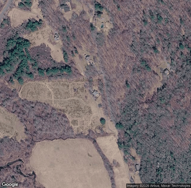 Aerial view of Maple Hollow Tree Farm in New Hartford, CT