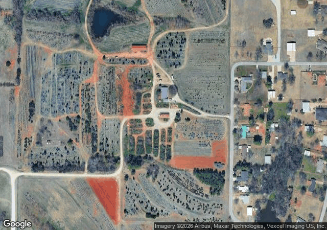 Aerial view of Martinbird Tree Farm in Tuttle, OK
