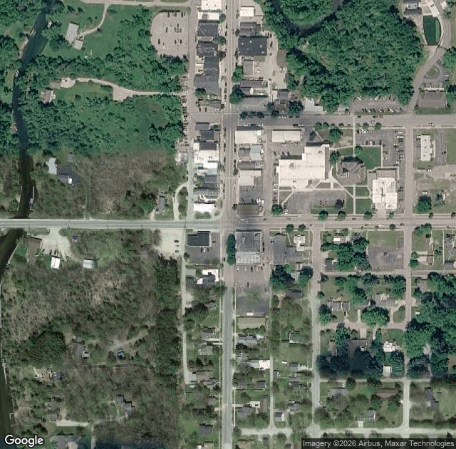Aerial view of Messiah's Christmas Tree Farm in Bellaire, MI