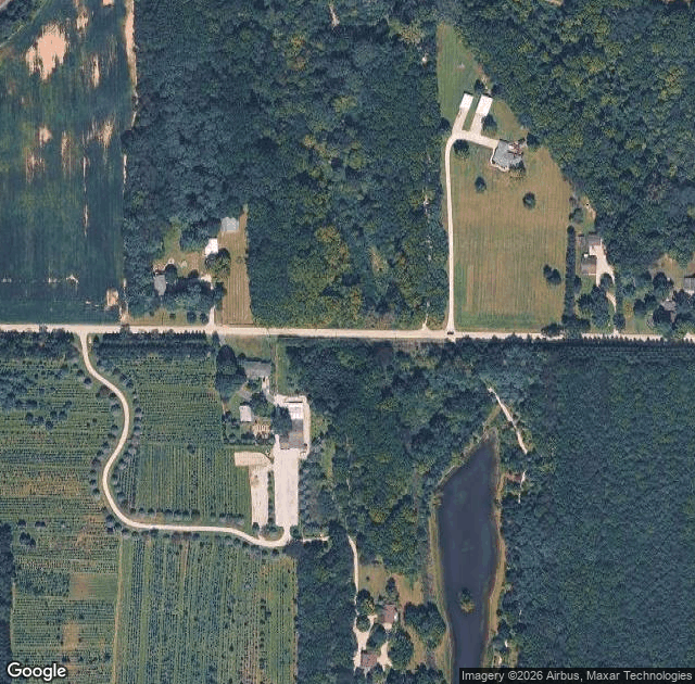 Aerial view of Millbrook Tree Farm in Yorktown, IN