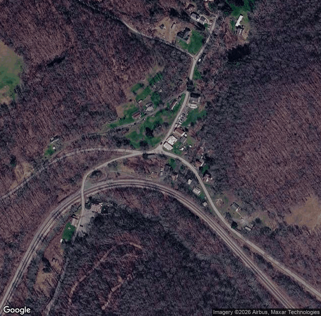 Aerial view of Mulkeen Landscaping Tree Farm in Independence, WV