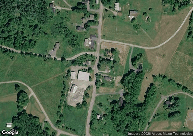 Aerial view of Murray Hill Farm in Waterbury Center, VT