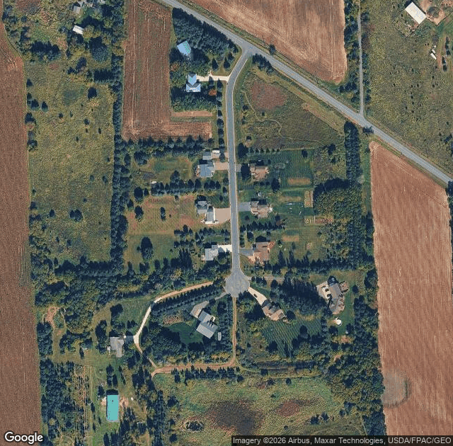 Aerial view of Newell Christmas Tree Farm in Scandia, MN