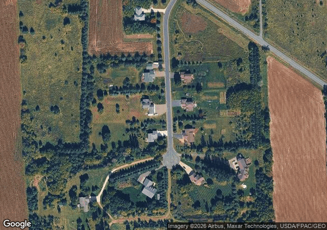Aerial view of Newell Christmas Tree Farm in Scandia, MN