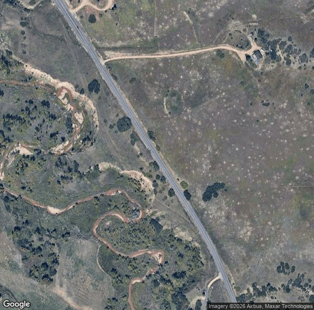 Aerial view of Oaklands Ranch in Sedalia, CO