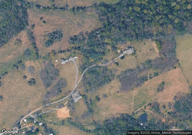 Aerial view of Ostlund Christmas Tree Farm in Singers Glen, VA