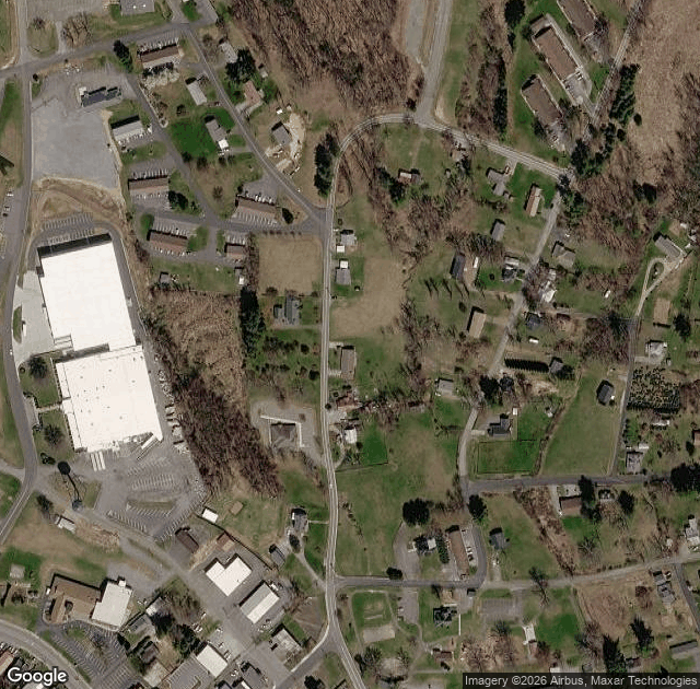 Aerial view of Papa Goats Tree Farm in Sparta, NC