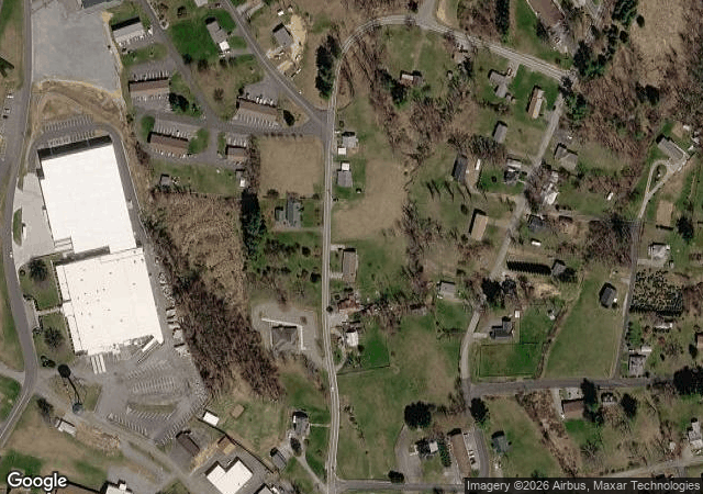 Aerial view of Papa Goats Tree Farm in Sparta, NC
