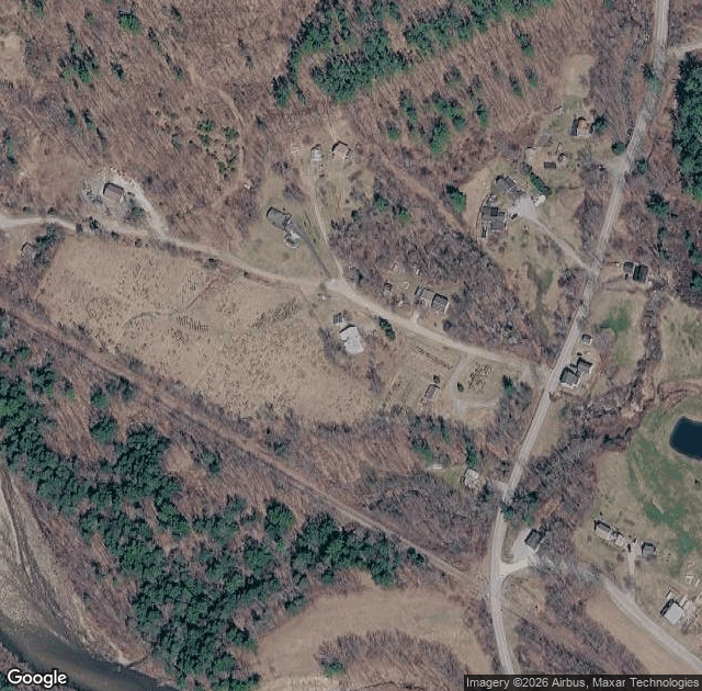 Aerial view of Paxton Meadow Christmas Tree Farm in Shrewsbury, VT