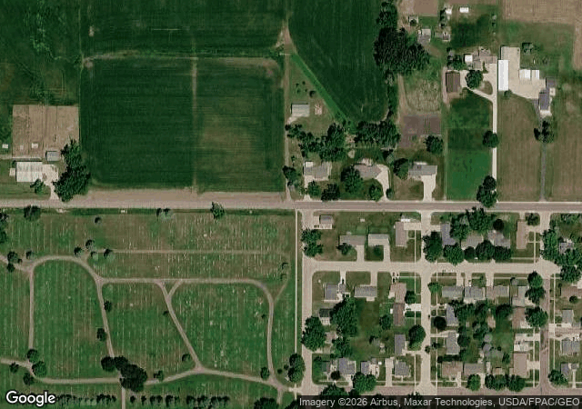 Aerial view of Pine Creek Christmas Tree Farm in Orange City, IA