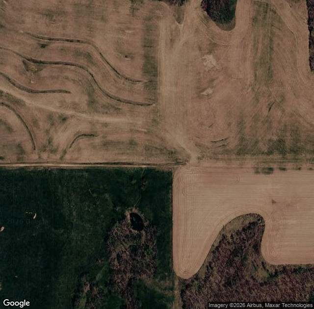 Aerial view of Pine Tree Acres Christmas Tree Farm in Robinson, KS