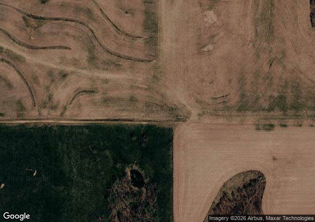 Aerial view of Pine Tree Acres Christmas Tree Farm in Robinson, KS