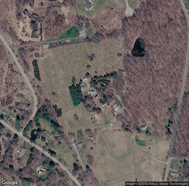 Aerial view of Plains View Farm in Pleasant Valley, NY