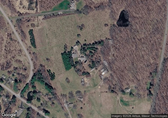 Aerial view of Plains View Farm in Pleasant Valley, NY
