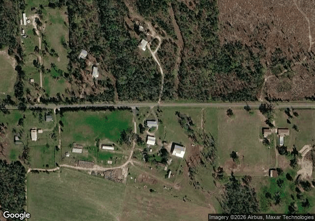 Aerial view of Powell Tree Farm & Vineyard in Sneads, FL