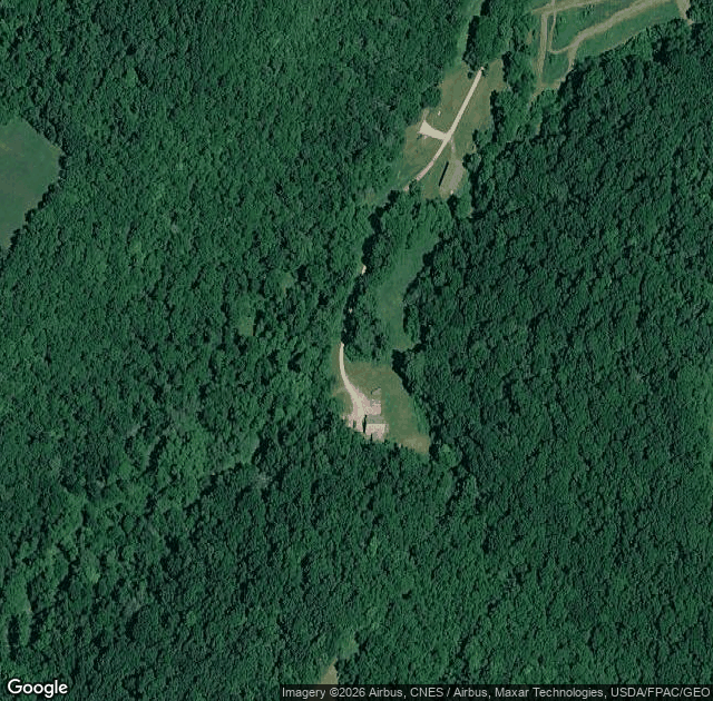 Aerial view of Red Caboose Christmas Trees in Winona, MN
