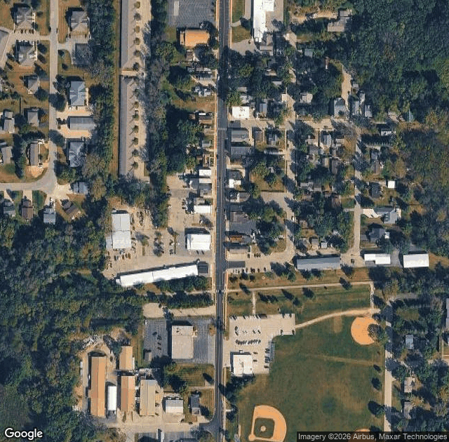 Aerial view of Riehle's Tree Farm in Dousman, WI