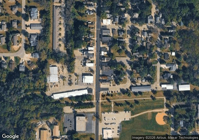 Aerial view of Riehle's Tree Farm in Dousman, WI