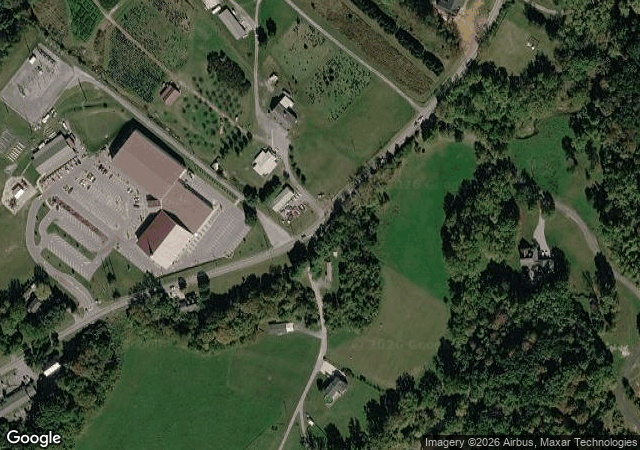 Aerial view of Roan Valley Tree Farm in Johnson City, TN