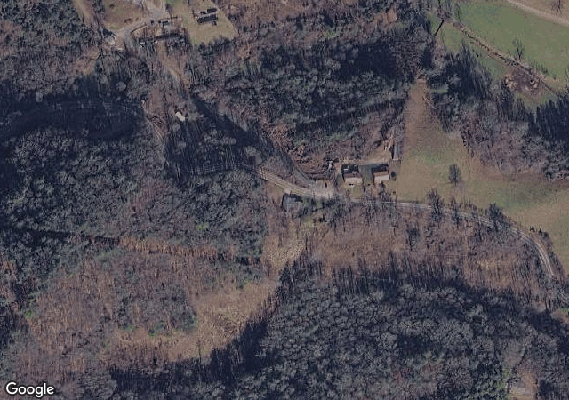 Aerial view of Sandy Hollar Farms in Leicester, NC