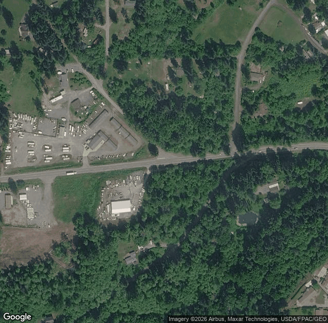 Aerial view of Shining Star Tree Farm in Eatonville, WA