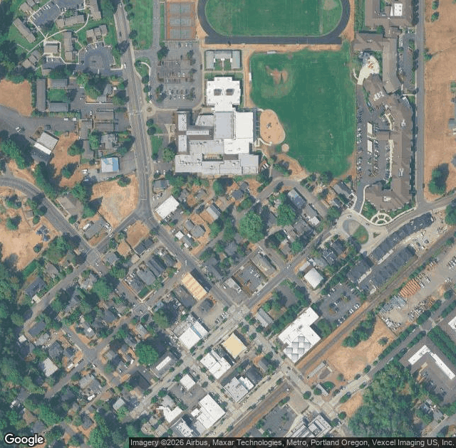 Aerial view of Sleighbells Farm & Gift Shop in Sherwood, OR