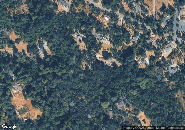 Aerial view of Summit Christmas Tree Farm in Los Gatos, CA