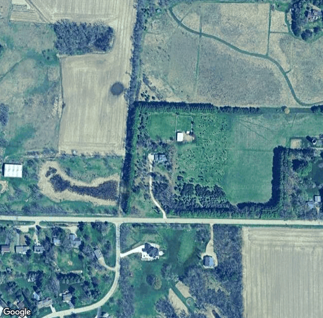 Aerial view of Sun Valley Christmas Trees in Oregon, WI