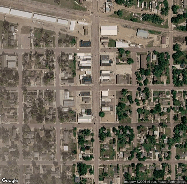 Aerial view of Tannenbaum Tree Farm in Lennox, SD