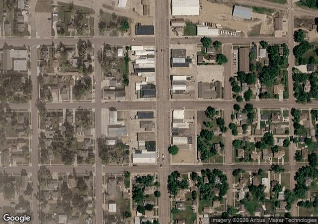 Aerial view of Tannenbaum Tree Farm in Lennox, SD