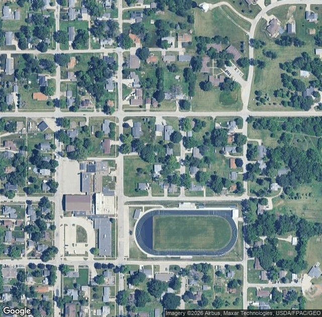 Aerial view of THE Christmas Tree Farm in Maxwell, IA