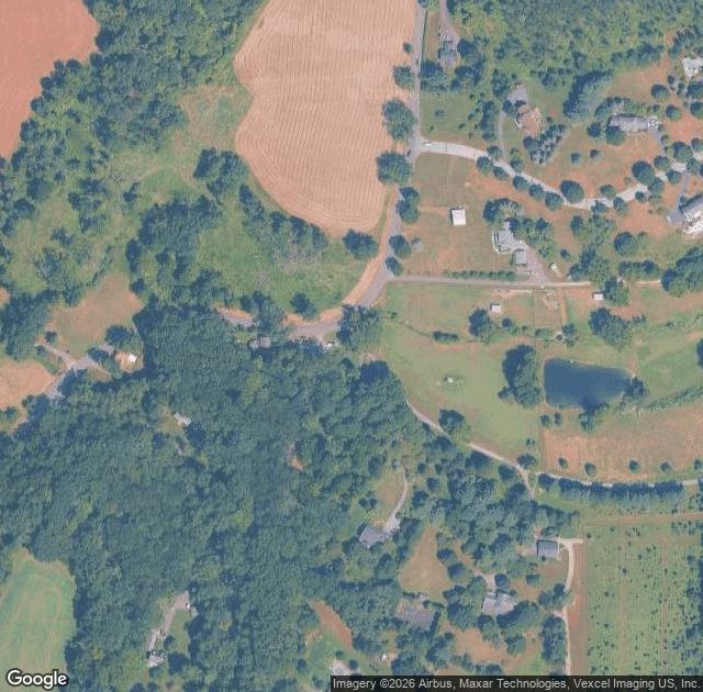 Aerial view of The Evergreen Farm in Lebanon, NJ