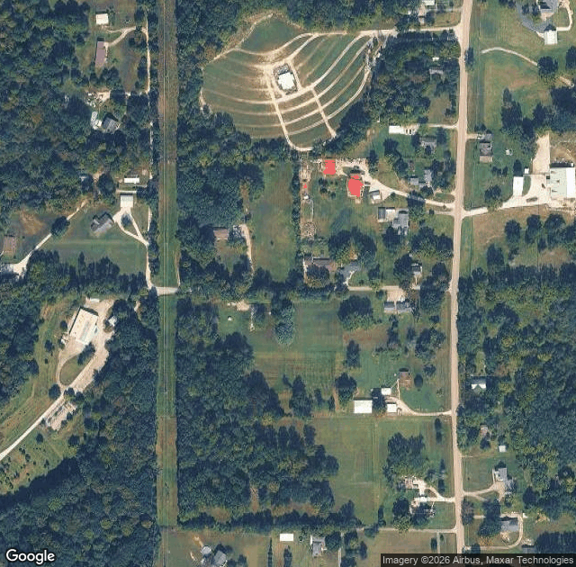 Aerial view of Twin H Tree Farms in Bloomington, IN