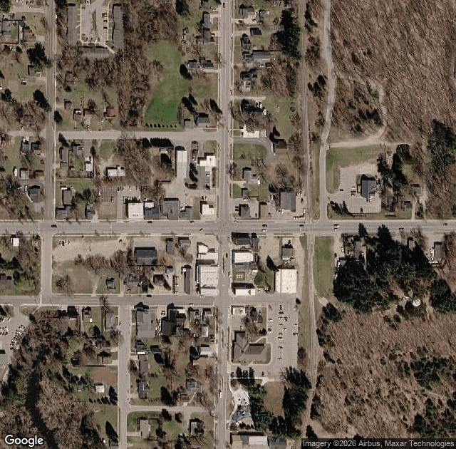 Aerial view of Vultaggio Royal Tree Farms (formerly Schmuckal Tree Farms) in Kingsley, MI