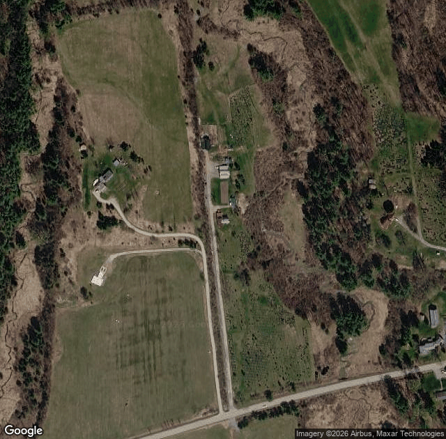 Aerial view of Werner Tree Farm in Middlebury, VT