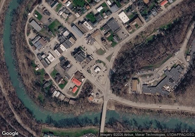 Aerial view of Westfalls Christmas Tree Farm in Grantsville, WV