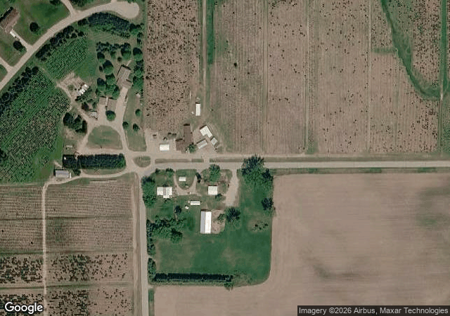 Aerial view of Whispering Pines Tree Farm in Oconto, WI