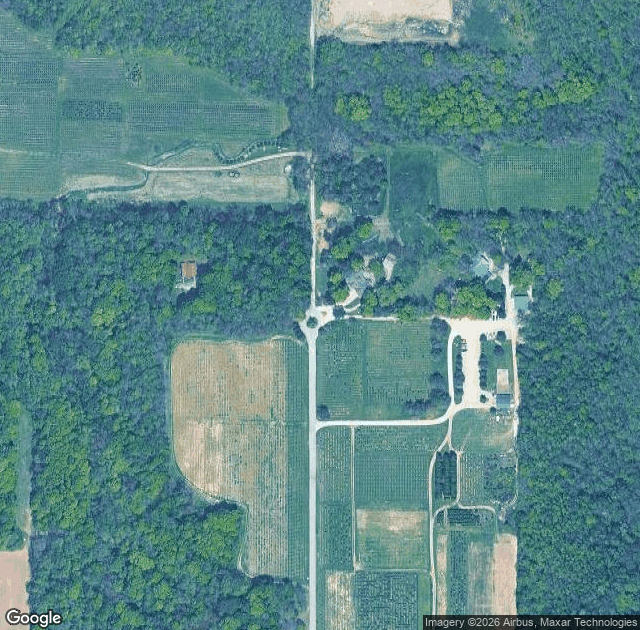 Aerial view of Whitetail Tree Farm in Springport, IN