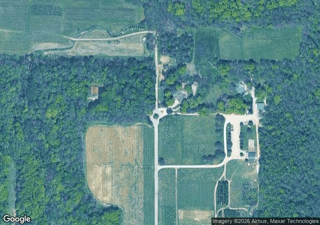 Aerial view of Whitetail Tree Farm in Springport, IN