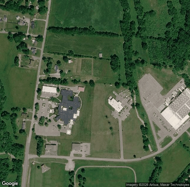 Aerial view of Wildwood Christmas Tree Farm in Woodbury, TN