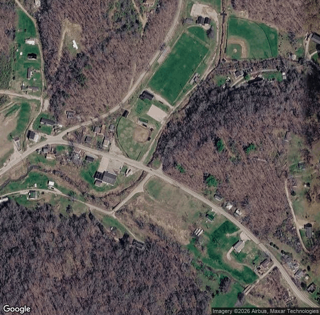 Aerial view of Wilkerson Christmas Tree Farm in Griffithsville, WV